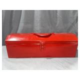 Red tool box & tools same blasted& painted