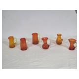 Tangerine Pilgrim Crackle Glass Miniature