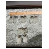 Antique sterling silver & cut crystal glass salt