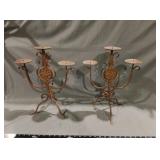 Wrought iron candle sticks set