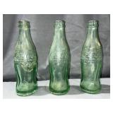 (3) coca-Cola Chicago, Illinois glass bottles