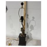 Bronze Parrot Figural Table Lamp