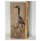 Canadian Goose & Goslings Sand Painting