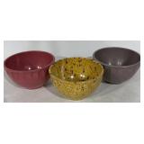 (3) Boonton Mixing Bowl 2 Solid 1 Confetti