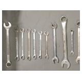 Mixed wrenches 7 craftsman, 1 snap on 2 sk 1 napa