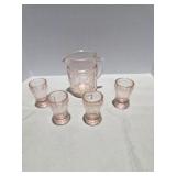 Mosser Miniature Jennifer 5 pc Pink Glass Cameo