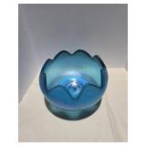 Fenton 90th Anniversary Blue IridescentBowl