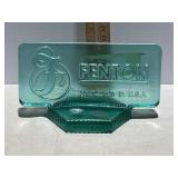 Fenton Sea Green Art Glass Logo Plaque