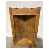 Antique Corner Curio Cabinet 3 Shelves, Glass