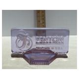 Fenton Rose Magnolia Opalescent Art Glass Plague