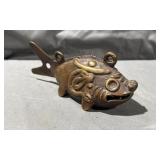 Antique Japanese Bronze Fish Bell/Gong 8"