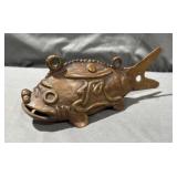 Antique Japanese Bronze Fish Bell/Gong 10.5"