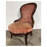 Victorian Mahogany Spoon Back Parlor Chair