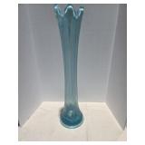 Northwood Blue Opalescent Swung Vase