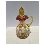 Fenton Gold Amberina "Woodland Bouquet" Glass