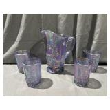 Fenton Carnival Iridescent Lavender Grape Block