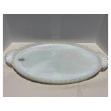 Fenton Iridescent Oval Glass Tray