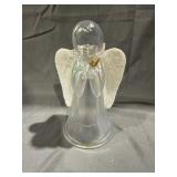Fenton Opalescent White Praying Glass Angel