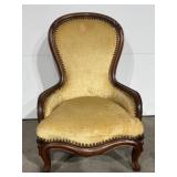 Victorian Mahogany Spoon Back Parlor Chair