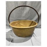 Large Antique Brass Jam Pan w/ Iron Handle