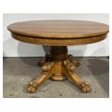 National Furniture Co. Claw Foot Oak Dinner Table