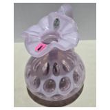 Fenton Lavender Opalescent Coin Dot Ruffled