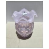 Fenton Lavender Opalescent Coin Dot Ruffled Vase