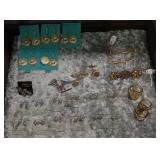 18k & 14k gf  rings & earrings 12 k 10k gf pins 2