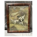 Hunting dogs framed wall art