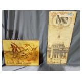 Bless this home & Roma hanging metal signs