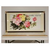 Original Chinese water color 46 x 23.5in framed &