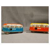Vintage mechanical tin toys made in West Germany.