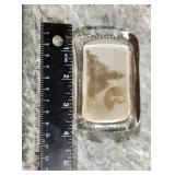 Antique photograph glass paperweight