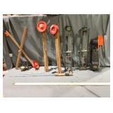 Ice fishing tip ups bucket pull behind sleigh