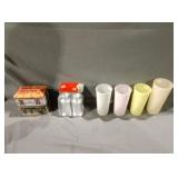 Aluminum dairy can salt and pepper shakers for