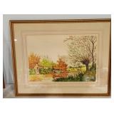 Genuine Paul Granville etching overall size 19x24