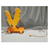 Vintage wooden pull behind ron -el brand   hand