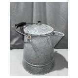 Grey Enamelware ï¿½cowboyï¿½ Coffee Pot