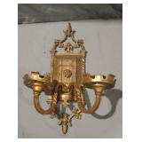 Very ornate wrought iron brass colored