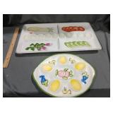 Idezen ware doubled eggs and veggie tray