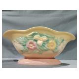 Yellow green and pink Hall pottery w-21-12