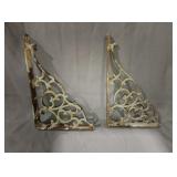 Antique iron shelf brackets ornate