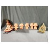 Hand painted cast  clothing iron  , 5  rubber