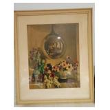 H Davis Richter framed matted 24x29 in print