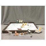 Stained glass metal and ceramic horses ceramic