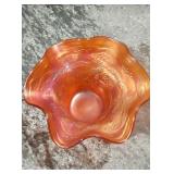 Fenton Marigold carnival Glass 5 in ruffed dish