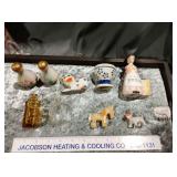 Wheaton amber glass bitters bottle hand painted