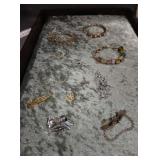 Vintage bracelets and brooches