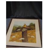 Meadowlark 1974 Don. R .Eckelberry matted framed