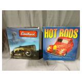 Edelbrock, hot rods, two hard covered books